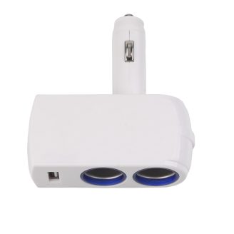 2 way car cigarette lighter socket splitter